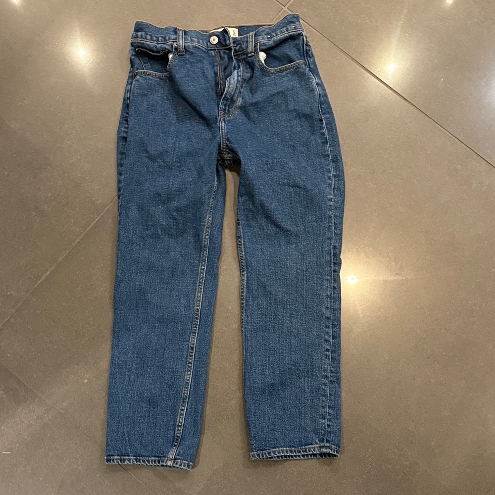 Abercrombie & Fitch Straight Leg Jeans - Dark Blue Denim